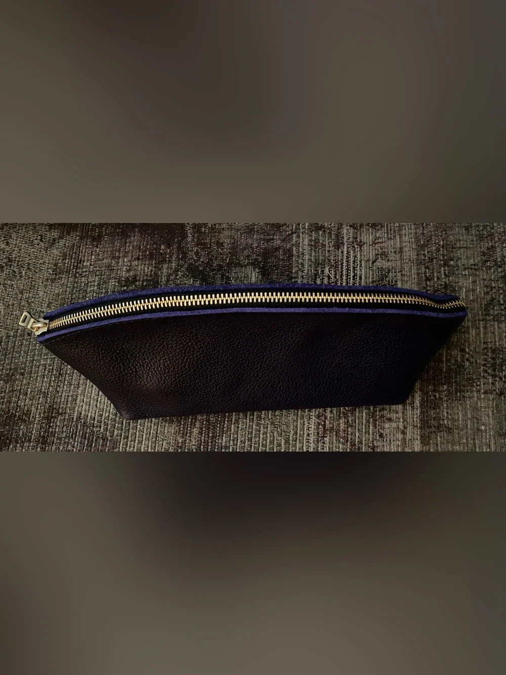 Portland Leather Goods Almost Perfect Total Eclipse Makeup Bag.